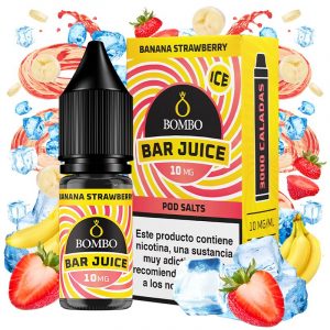 Banana Strawberry Ice 10ml - Bombo Bar Juice - Nicotina : 10mg, Tamaño : 10 ml