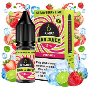 Strawberry Lime Ice 10ml - Bombo Bar Juice - Nicotina : 10mg, Tamaño : 10 ml