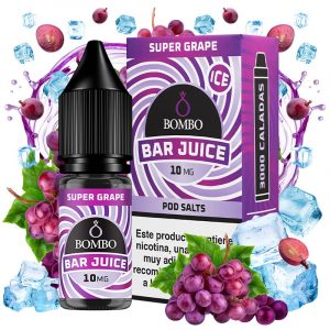 Super Grape 10ml - Bombo Bar Juice - Nicotina : 20mg, Tamaño : 10 ml